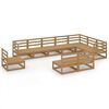 vidaXL Set mobilier de grădină, 10 piese, maro miere, lemn masiv pin
