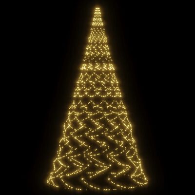 vidaXL Brad de Crăciun pe catarg, 3000 LED-uri, alb cald, 800 cm