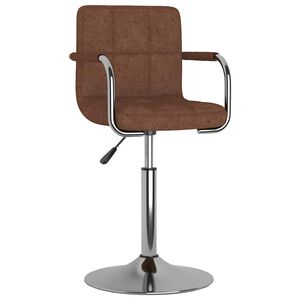 vidaXL Scaun de bar, maro, material textil