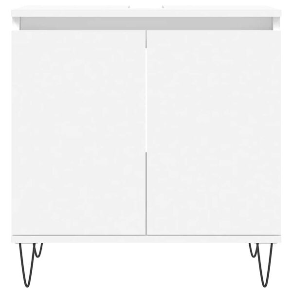 vidaXL Dulap de chiuvetă, alb, 58x33x60 cm, lemn prelucrat