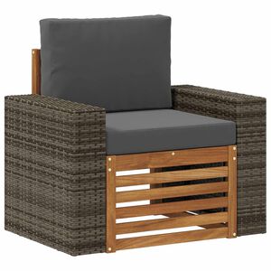 vidaXL Canapea Medie pentru Exterior Lemn Solid de Acacia natural