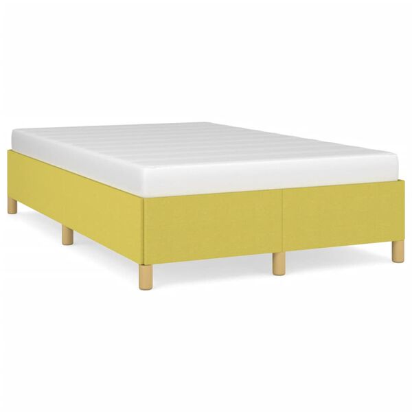 vidaXL Cadru de pat fără saltea, verde, 120x200 cm, textil