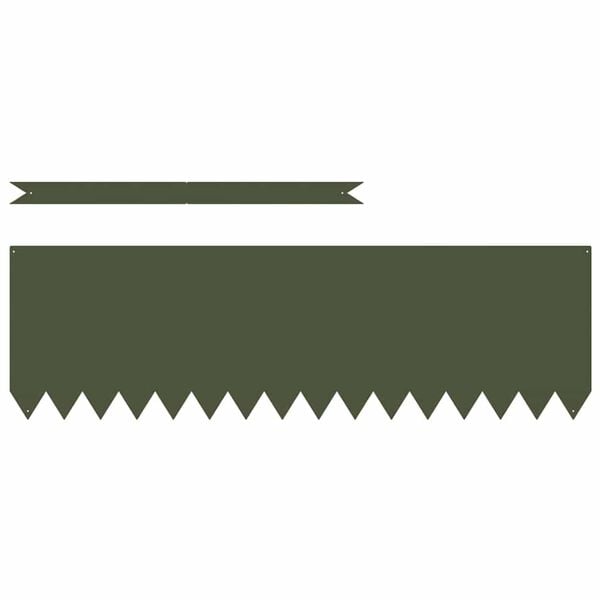 vidaXL Margine pentru gazon 10 pcs Verde măsliniu 100 x 0.05 x 20 cm