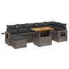 vidaXL Set canapele de grădină cu perne, 8 piese, gri, poliratan