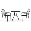 vidaXL Set de masă grădină, 3 piese, antracit, oțel