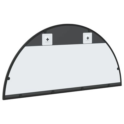 vidaXL Oglindă de perete, negru, 80x40 cm, arcuită, fier