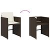 vidaXL Set mobilier de grădină, 5 piese, cu perne, maro, poliratan