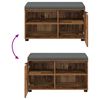 vidaXL Bancă pentru hol cu pernă cu raft Lemn vechi 80 x 38 x 46 cm
