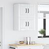 vidaXL Dulapuri de perete pentru bucătărie Pe perete 2 pcs Alb lucios