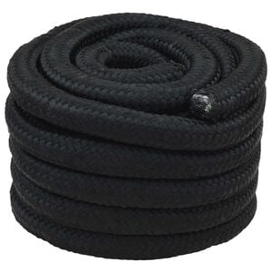 vidaXL Sfoară de Barcă 3 mm 5 m Negru PP