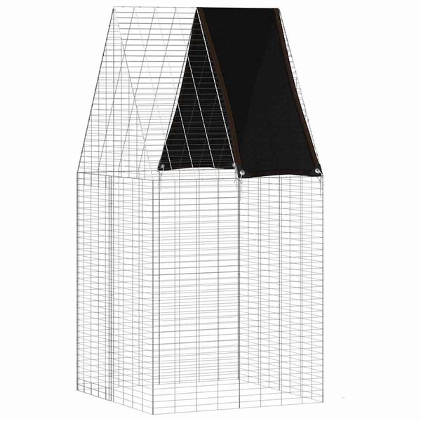vidaXL Custodie pentru iepuri Argintiu 100 x 100 x 210 cm