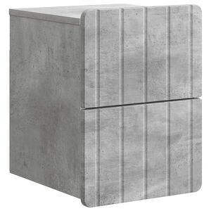 vidaXL Dulap de noapte suspendat cu sertar Gri Beton 33 x 34,5 x 43 cm