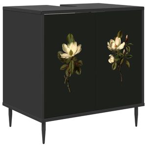 vidaXL Dulap de Baie BREMEN Stejar Negru 60 x 40 x 61 cm