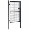 vidaXL Poartă de grădină din plasă, oțel galvanizat, gri, 100x150 cm