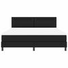 vidaXL Pat cu arcuri cu saltea Negru 180 x 200 cm Piele artificială