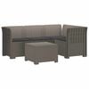 vidaXL Sofa de Grădină 4-Locuri cu Perne Aspect Ratan PP Gri deschis