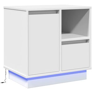 vidaXL Dulap de noapte cu sertar Alb 50 x 34,5 x 50 cm Lemn compozit