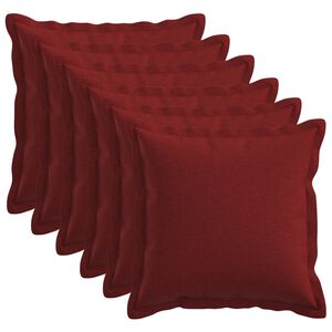 vidaXL Husă pentru pernă 6 buc. HOUTEN Roșu Vin 30 x 30 cm In sintetic