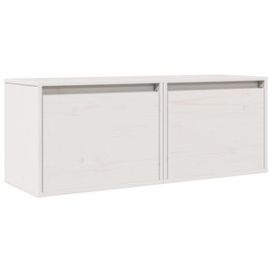 vidaXL Dulapuri de perete, 2 buc., alb, 45x30x35 cm, lemn masiv de pin