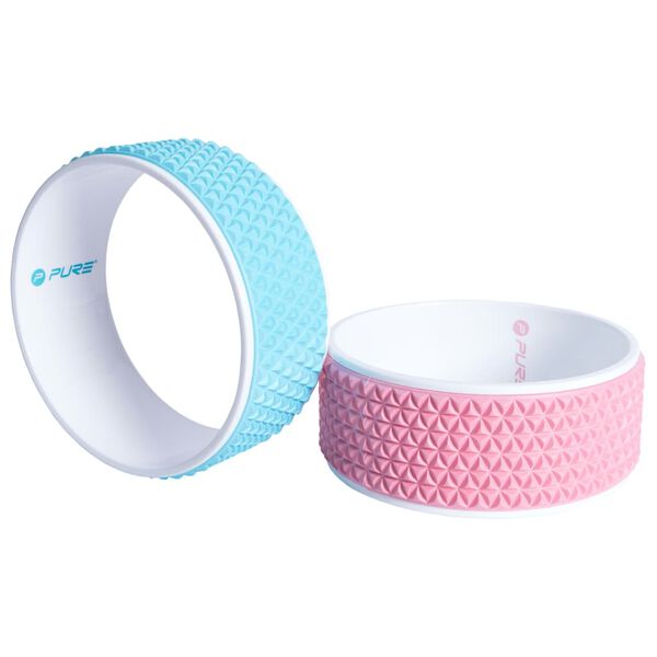 Pure2Improve Roată de yoga 34 cm, roz și alb