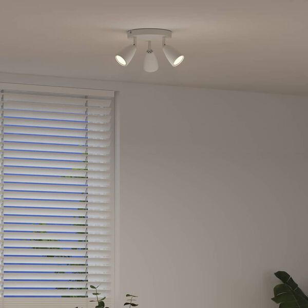 vidaXL Spot de tavan Alb 19 x 19 x 14,5 cm Metal