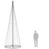 vidaXL Brad de Crăciun conic, 732 LED-uri, alb cald, 160x500 cm