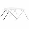 vidaXL Parasolar barcă Bimini cu 4 arcuri, alb, 243x180x137 cm