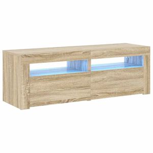 vidaXL Comodă TV cu lumini LED, stejar Sonoma, 120x35x40 cm