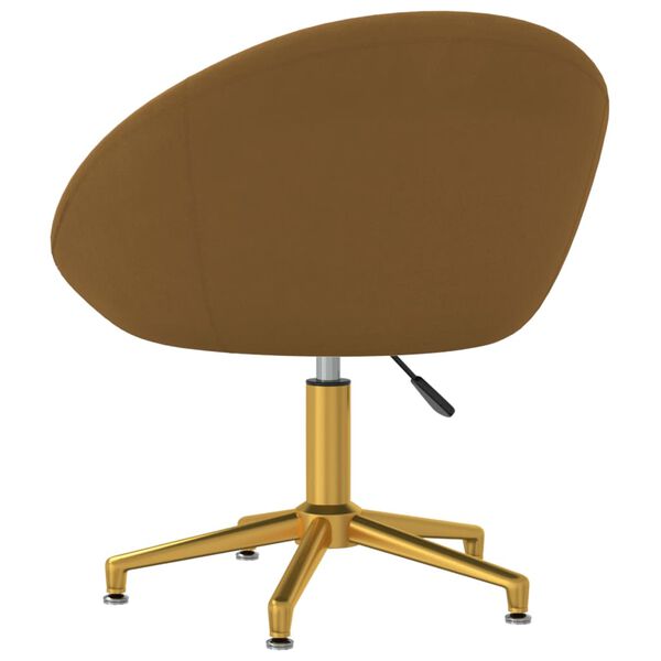 vidaXL Scaun de birou pivotant, maro, catifea