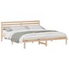 vidaXL Cadru de pat cu headboard Maro 200 x 200 cm Lemn de pin masiv