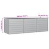 vidaXL Strat înălțat de grădină argintiu 240x80x77 cm oțel galvanizat