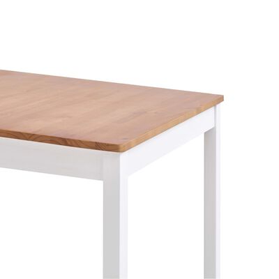 vidaXL Masă de bucătărie, alb și maro, 180 x 90 x 73 cm, lemn de pin
