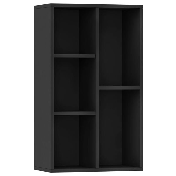 vidaXL Bibliotecă/Dulap, negru, 50x25x80 cm, lemn prelucrat