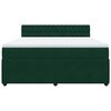 vidaXL Pat box spring cu saltea, verde &icirc;nchis, 180x200 cm, catifea