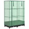 vidaXL Strat &icirc;nălțat cu husă de seră, aspect ratan, 80x40x123 cm