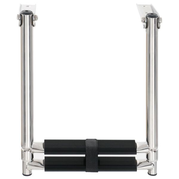 vidaXL Scară de îmbarcare pliabilă, cu 2 trepte, oțel inoxidabil