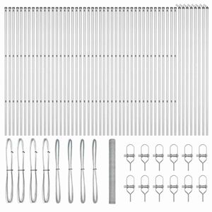 vidaXL St&acirc;lp de gard. Argintiu