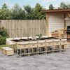 vidaXL Set mobilier de grădină cu perne, 17 piese, bej, poliratan
