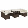 vidaXL Set de canapele pentru grădină 11 buc. Maro Rattan poli