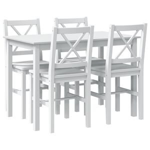 vidaXL Set mobilier de bucătărie, 5 piese, alb