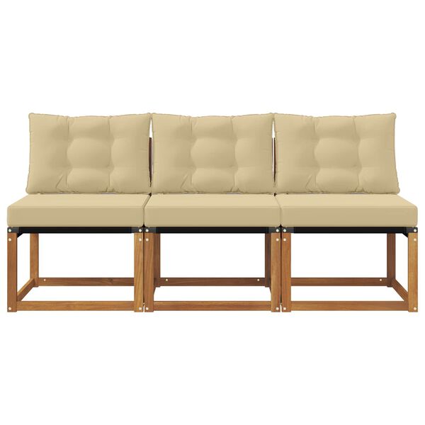 vidaXL 3 Bucată Canapea centrală pentru exterior