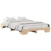 vidaXL Cadru de pat natural 120 x 200 cm Lemn de pin masiv
