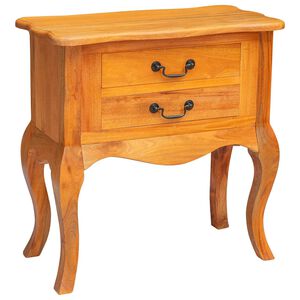 vidaXL Masă laterală natural 60,5 x 30 x 61 cm Lemn masiv de mahon