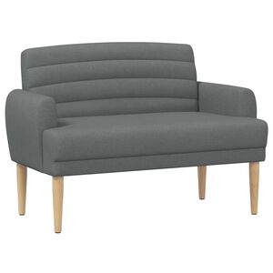 vidaXL Canapea cu capitonaj butonat Gri &icirc;nchis 116 x 67 x 80 cm