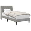 vidaXL Cadru de pat cu headboard Gri deschis 80 x 200 cm Catifea
