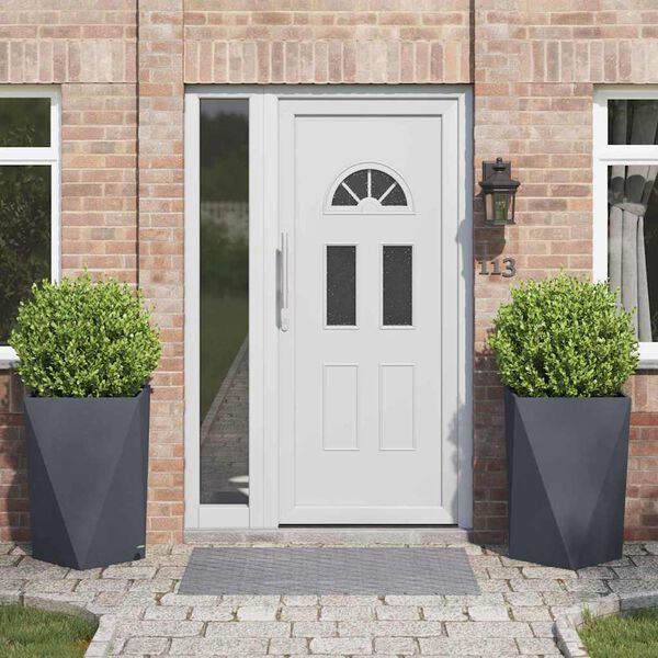 vidaXL Jardinieră 2 pcs Antracit 50 x 50 x 75 cm Oțel