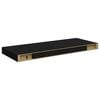 vidaXL Rafturi de perete suspendate, 2 buc., negru, 60x23,5x3,8 cm MDF