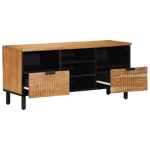 vidaXL Cabinet TV cu raft Maro 100 x 33,5 x 46 cm Lemn de mango solid