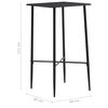 vidaXL Set mobilier de bar, 3 piese, negru, plastic