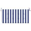vidaXL Pernă bancă grădină, albastru&alb, 120x50x4 cm, textil oxford